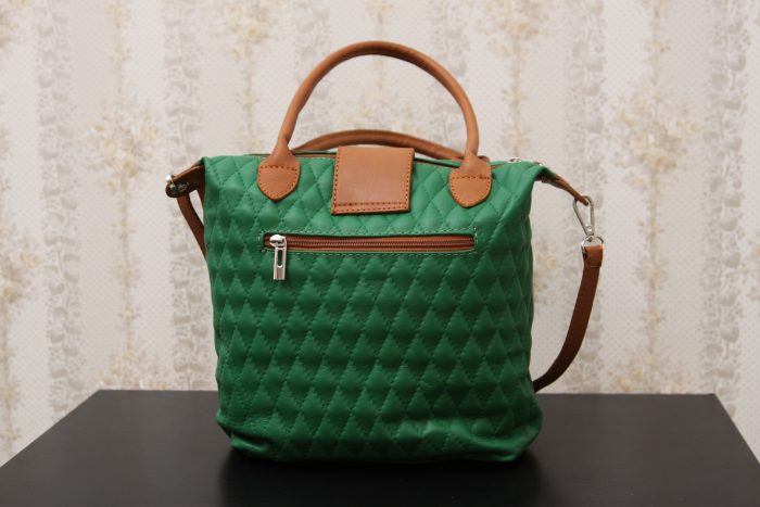 Handtasche Damen - Lederhandtasche grün – Bild 4