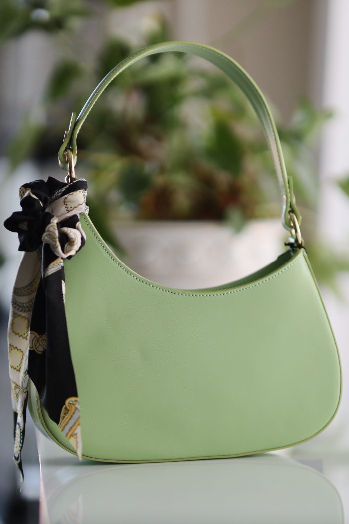 Damen Leder Handtasche – echtes Leder, mit passenden Tuch – Bild 2