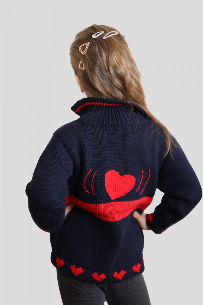 Kinderpullover Storchenfamilie, Baumwolle – Bild 4
