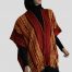 Baby Alpaka Cape Bouclé-Garn, Orange und Rot