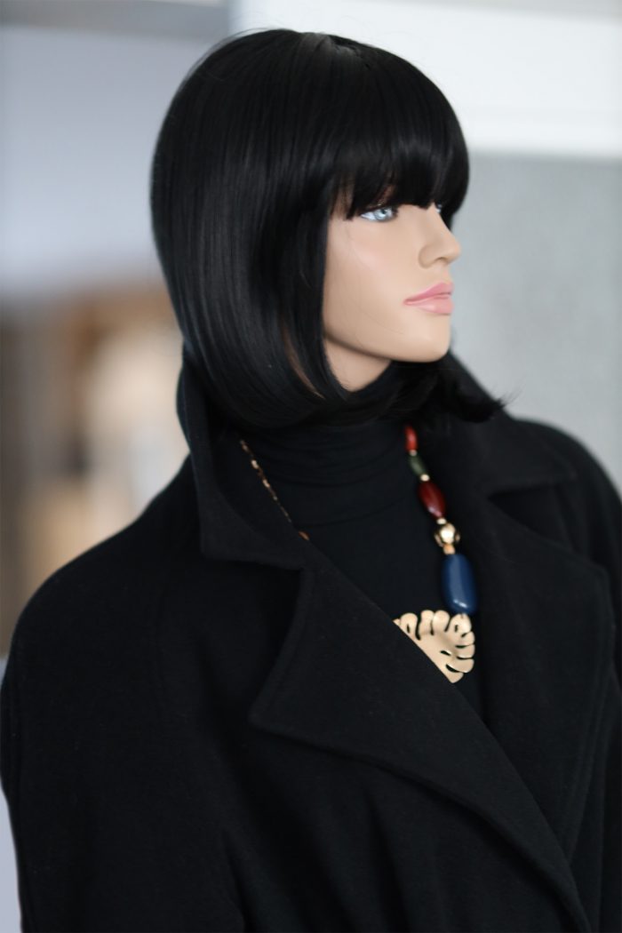 Damenmantel elegant - Schwarz (Midi) – Bild 2