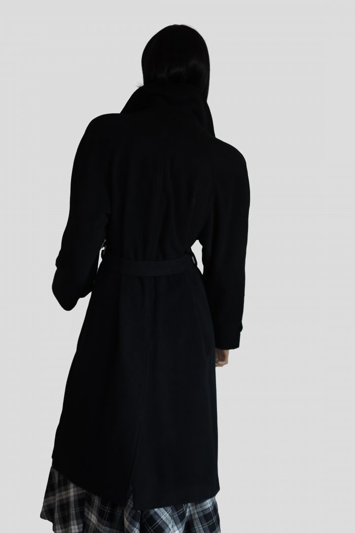 Damenmantel elegant - Schwarz (Midi) – Bild 5