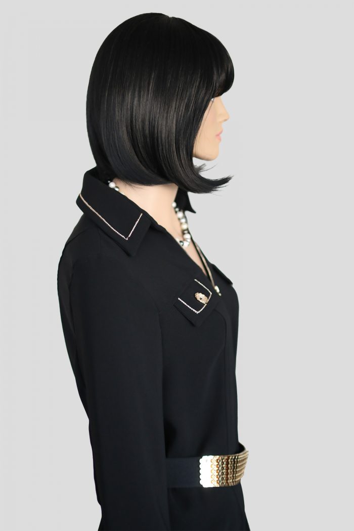 Eleganter Overall in Schwarz mit goldenen Details – Bild 8