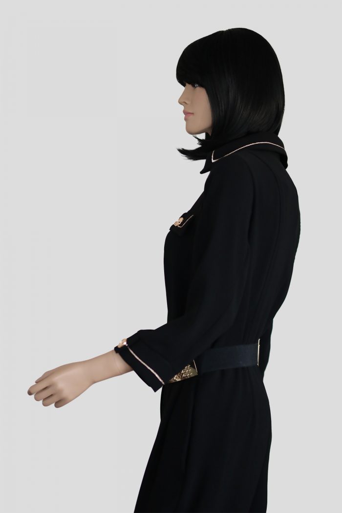Eleganter Overall in Schwarz mit goldenen Details – Bild 9