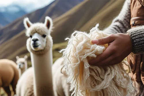 Peruanisches Alpaka mit hochwertiger Naturfaser für handwerkliche Textilien